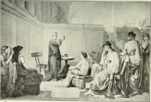 Pythagoras teaching his female students